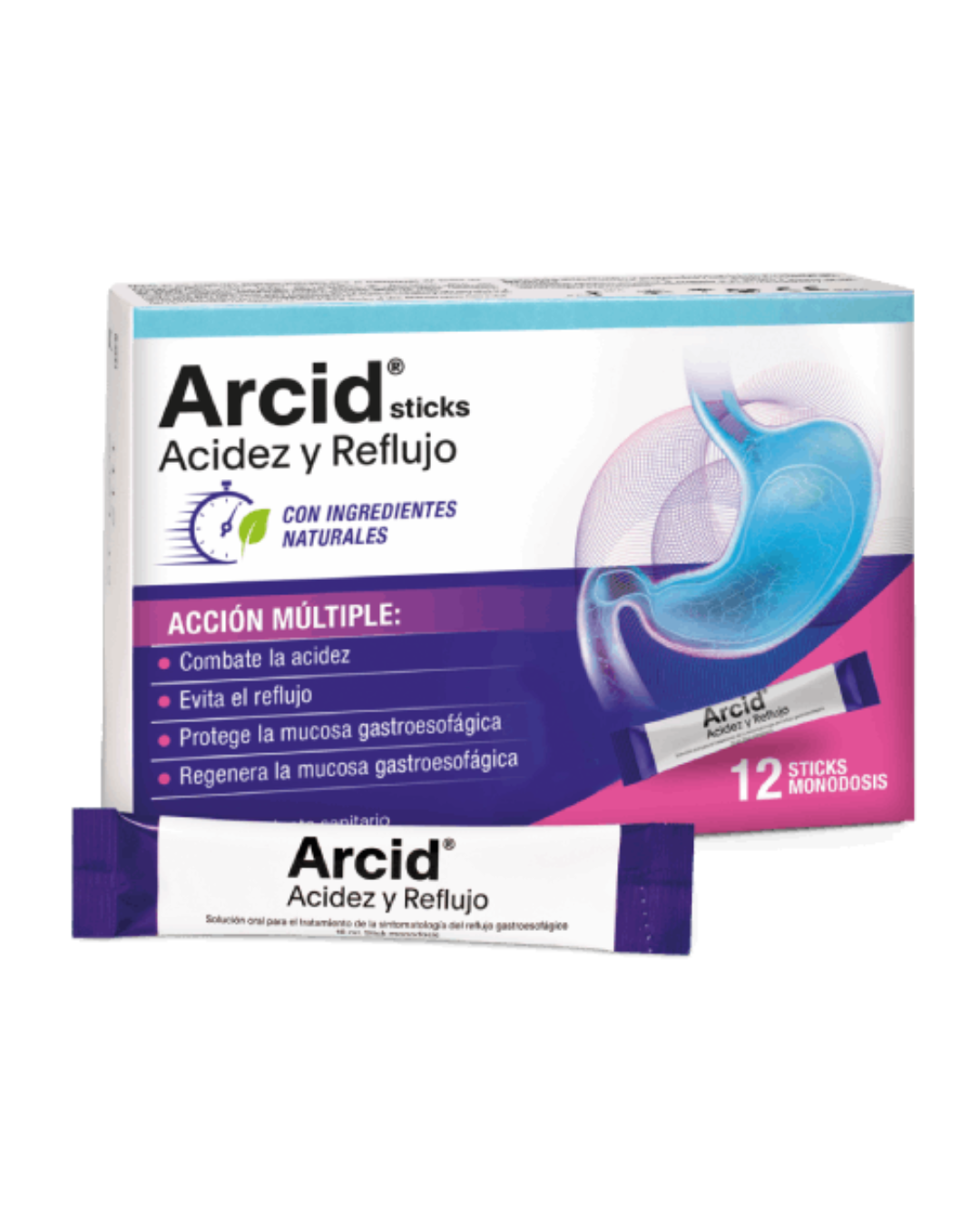 Arcid sticks líquidos para la acidez 12U x 10 ml