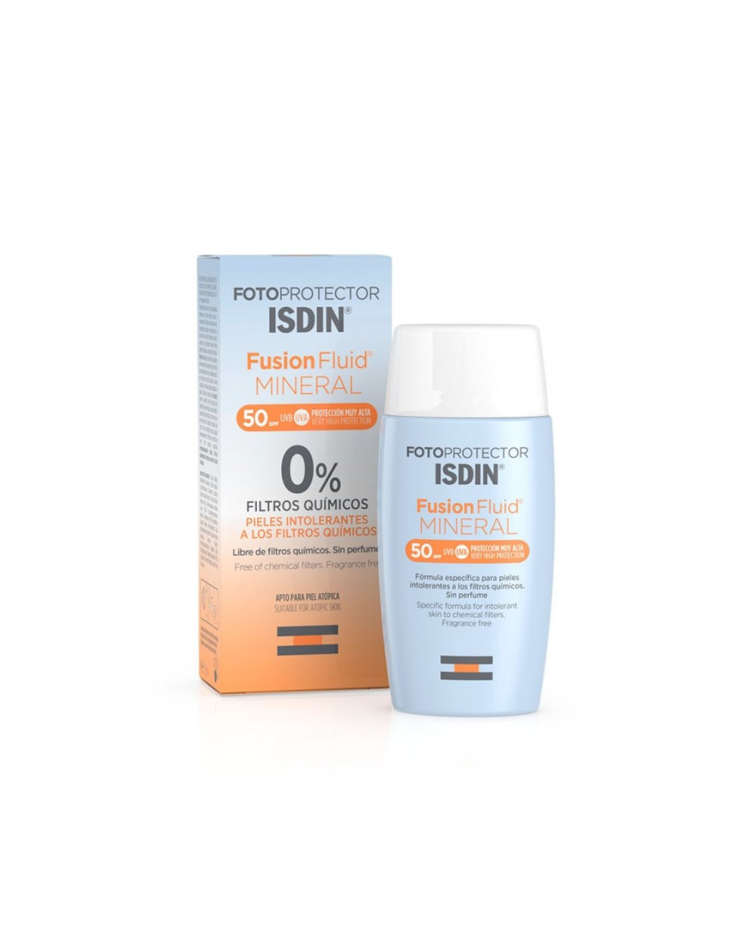 isdin proteccion solar mineral 0% filtros quimicos spf50