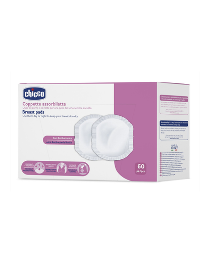 Discos de lactancia antibacteriano chicco 60U