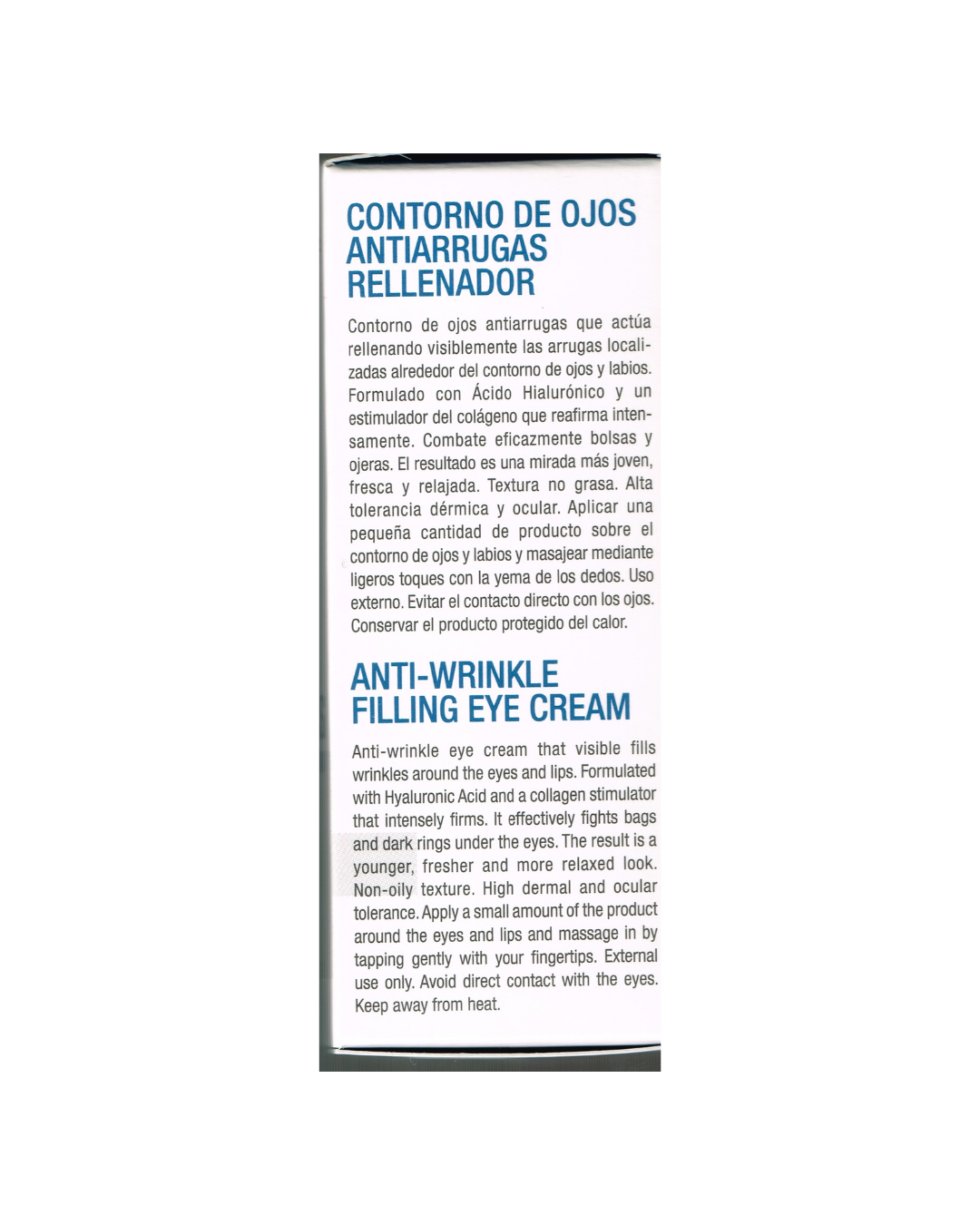 funciones del contorno de ojos rellenador de arrugas axovital