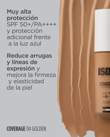 isdin coverage golden caracteristicas
