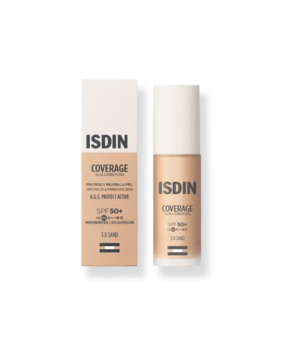 maquillaje de isdin coverage tono 3 sand
