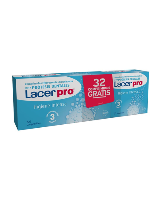 lacer pro higiene intensa pastillas limpiadoras efervescentes protesis dentales