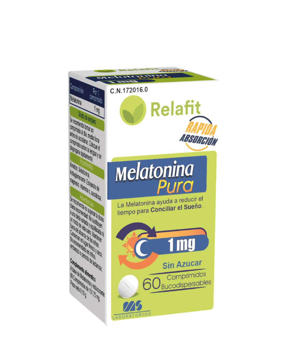 melatonina pura 1mg sin azucar