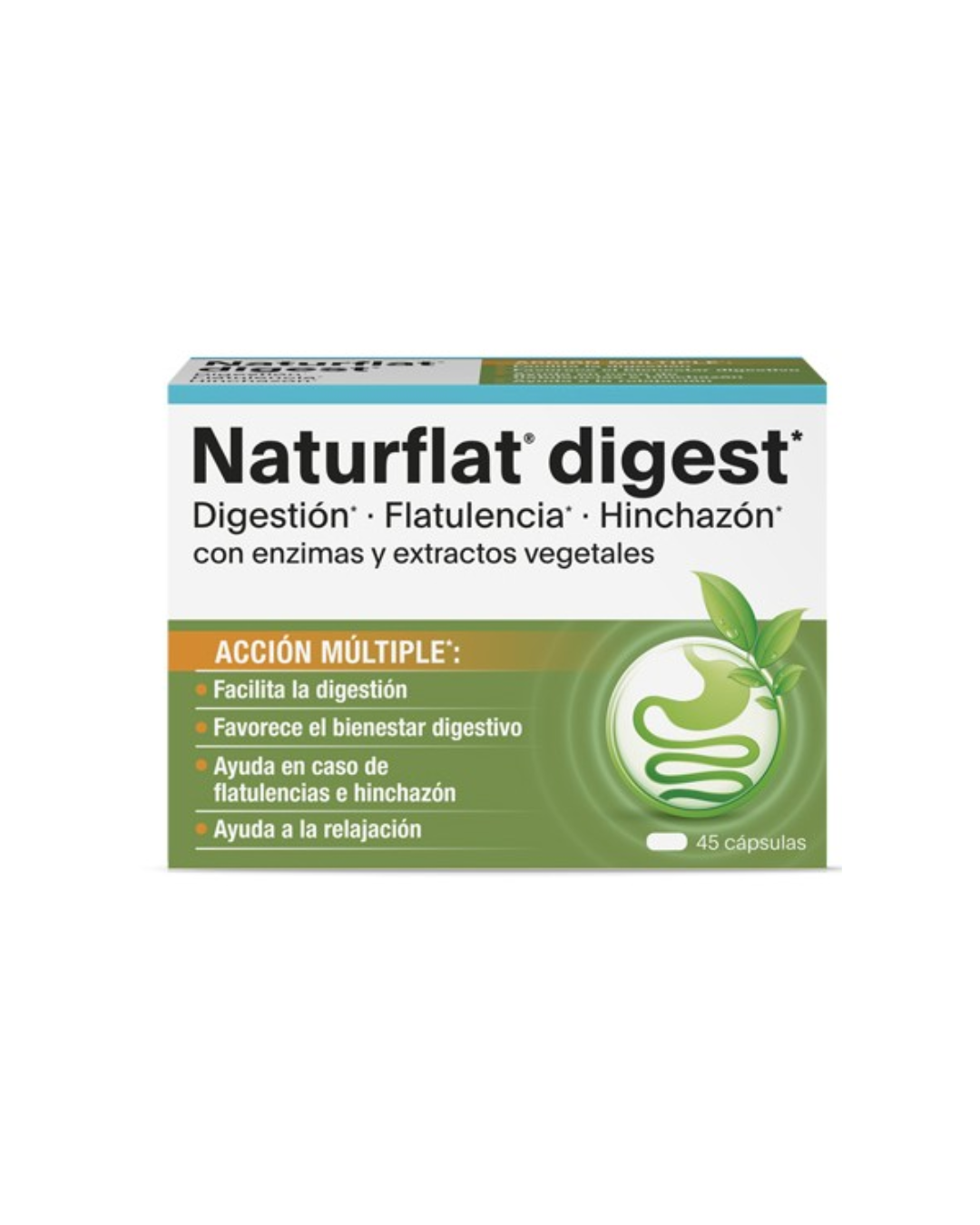 capsulas naturflat digest para mejorar la hinchazon flatulencia y digestion