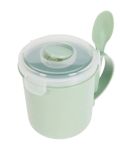 taza para alimentos con tapadera para que no se salga el liquido o alimentos